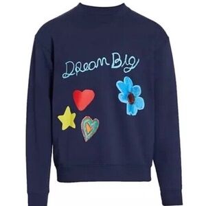 KIDS WORLDWIDE Dream Big Sweatshirt Crew Neck Unisex Sweater Navy Size XL